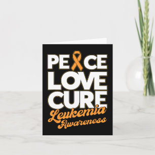Carte Peace Love Cure Support Leukemia Sensibilisation R