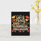 Carte Peace Love Diversity Inclusion Black History Mois (Fleur jaune)