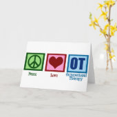 Carte Peace Love ergothérapie Office Vacances (Fleur jaune)
