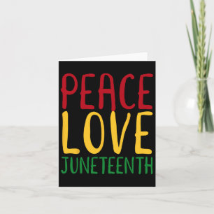 Carte Peace Love Et 19 Juin 19th Freedom Day 1