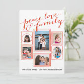 Carte Peace, Love & Family Red (Debout devant)