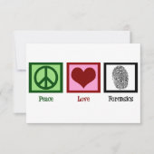 Carte Peace Love Forensics Department Forensic Lab Card (Devant)