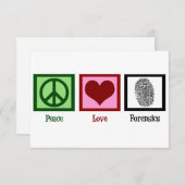 Carte Peace Love Forensics Department Forensic Lab Card (Devant / Derrière)