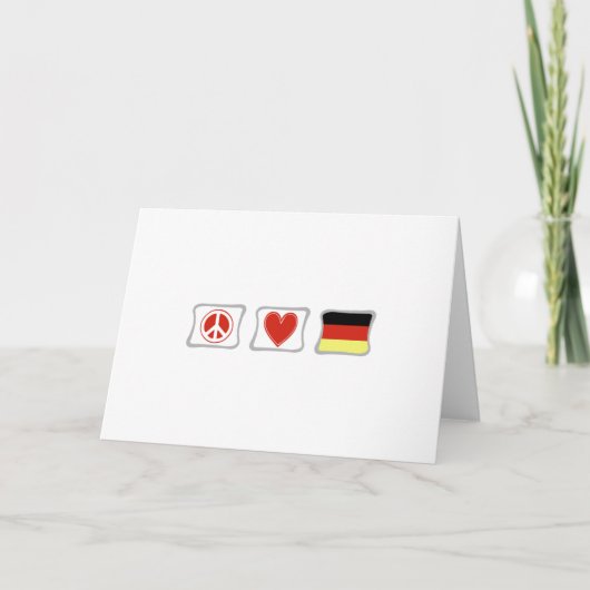 Carte Peace Love Germany Portrait salutation (Devant)
