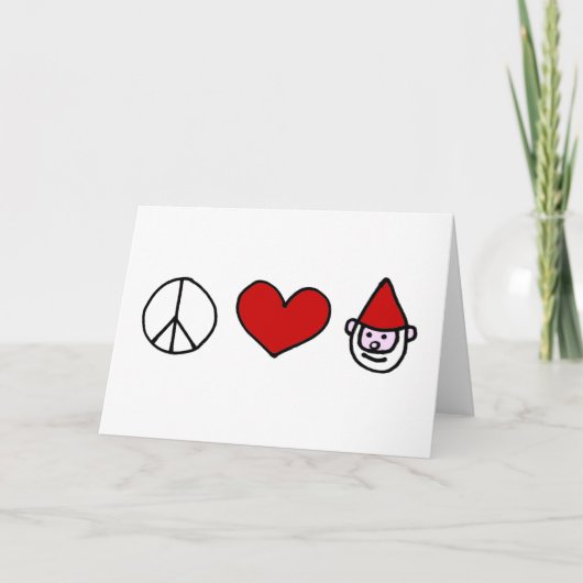 Carte Peace Love Gnome (Devant)
