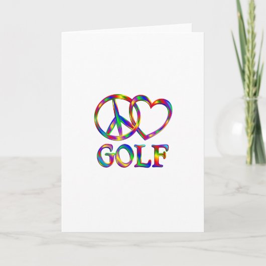 Carte Peace Love Golf (Devant)