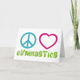 Carte Peace Love Gymnastique