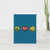 Carte Peace Love Hapness Insrational Hipe Gift  (Devant)