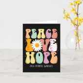 Carte Peace Love Hope Drug Overdose (Fleur jaune)
