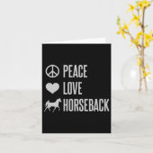Carte Peace Love Horseback Équitation (Fleur jaune)
