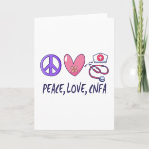 Carte Peace Love Infirmière de la CNFA