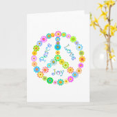 Carte Peace Love Joy (Fleur jaune)