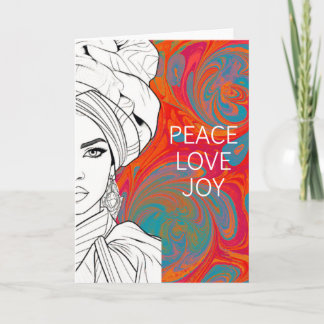 Carte Peace. Love. Joy. – Inspirational Art Greeting Car