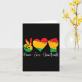 Carte Peace Love Junet1865 Black Pride Hommes Femmes K (Fleur jaune)