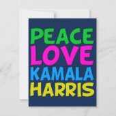 Carte Peace Love Kamala Harris (Devant)