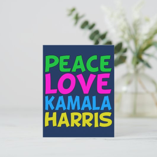 Carte Peace Love Kamala Harris (Debout devant)