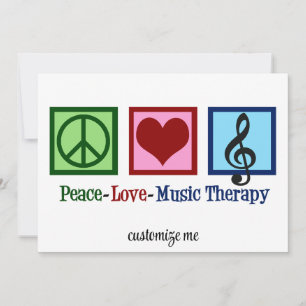 Carte Peace Love Music Therapist Personnalisé