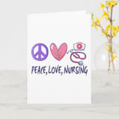 Carte Peace Love Nuring (Fleur jaune)