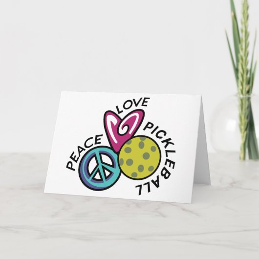 Carte Peace Love Pickleball (Devant)
