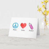 Carte Peace Love Plexus (Fleur jaune)