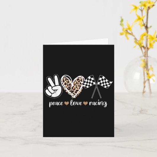Carte Peace Love Racing (Fleur jaune)