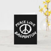 Carte Peace Love Shuttle Dit En Mode Paix Love Badmin (Fleur jaune)