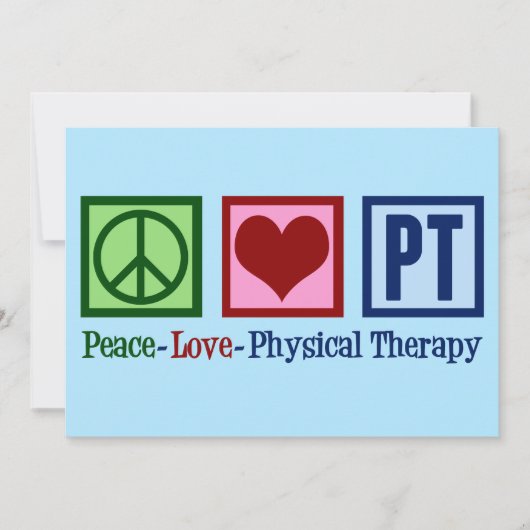 Carte Peace Love Thérapie physique (Devant)