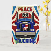 Carte Peace Love Trucking (Fleur jaune)