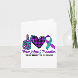Carte Peace Love Vie Suicide Sensibilisation Femmes Semi