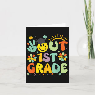 Carte Peace Out 1st Grade Cl Of 2025 Goodbye Graduation