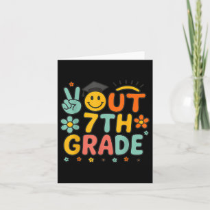 Carte Peace Out 7e grade Cl De 2025 Adieu Graduation