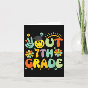 Carte Peace Out 7e grade Cl De 2025 Adieu Graduation