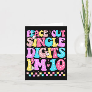 Carte Peace Out Chiffres Im 10 Anniversaire Filles 10e