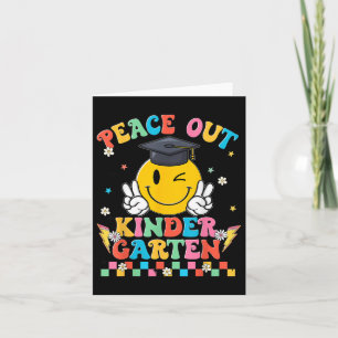 Carte Peace Out Maternelle Enseignant de Dernière journé