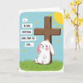 Carte Peaceful Bunny Prayer Card (Fleur jaune)