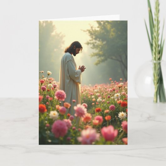 Carte Peaceful Garden Prayer Card (Devant)