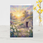 Carte Peaceful Morning at the Empty Tomb Easter Card (Fleur jaune)