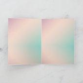 Carte Peach Aqua Tie Dye Ombre (Intérieur)
