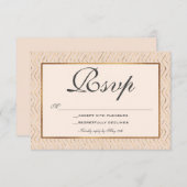 Carte Peach et Gold RSVP (Devant / Derrière)