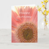 Carte Peach Gerbera (Fleur jaune)