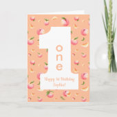 Carte Peach ONE Happy Birthday Card (Devant)