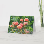 Carte Peach Orange Rose Bible Verse Faith Art Note Card (Devant)