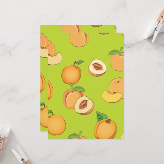 Carte Peach Pattern 4 (Devant/Arrière en situation)