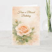 Carte Peach Rose Christian Birthday (Devant)