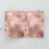 Carte Peach Rose Gold Empreinte de léopard Parties scint (Intérieur)