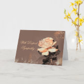 Carte Peach Rose Sympathy Card (Fleur jaune)