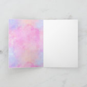 Carte Peach rose violet licorne (Intérieur)