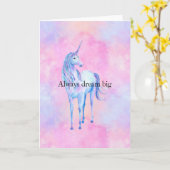 Carte Peach rose violet licorne (Fleur jaune)