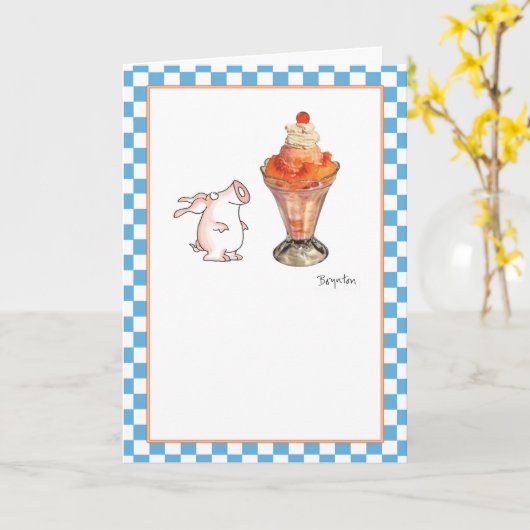 CARTE PEACH SUNDAE (Fleur jaune)