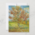 Carte Peach Tree rose en fleurs par Vincent van Gogh<br><div class="desc">Peach Tree rose in Blossom (Reminiscence de Mauve) de Vincent van Gogh est un post impressionnisme d'art vintage, peinture de paysage nature. Une scène de ferme avec un pêcher dans un verger avec des fleurs en fleurs au printemps. Egalement intitulé "Souvenir de Mauve" (Reminiscence de Mauve) a été dédié au...</div>